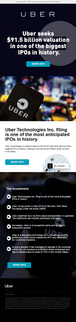 Uber IPO Lead Generation