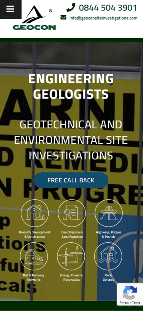 Geocon Site investigations